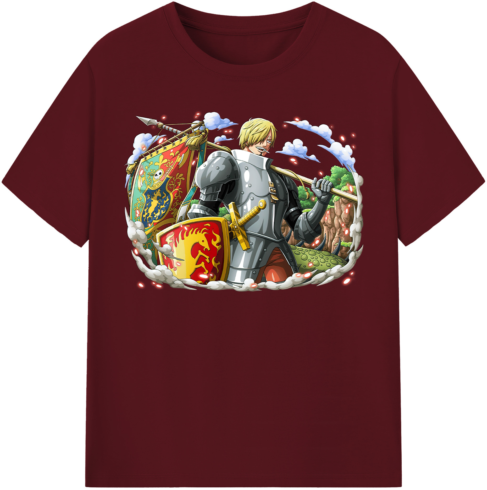 ワンピース サンジ ONE PIECE Sanji 綿100％半袖Tシャツ（フロントプリント）